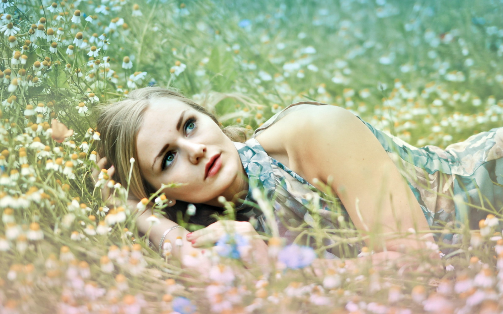 nature, girl, field, Filou de Lorijn