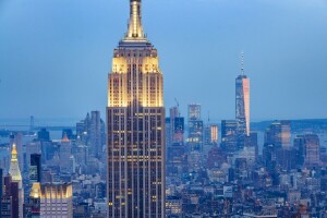 budova, Empire State Building, Manhattan, New York, New York City, panoráma, mrakodrapy, Empire state building