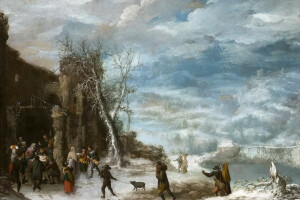 Mythologie, mensen, afbeelding, winter