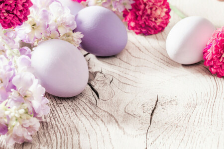 decoration, Easter, eggs, flowers, happy, spring