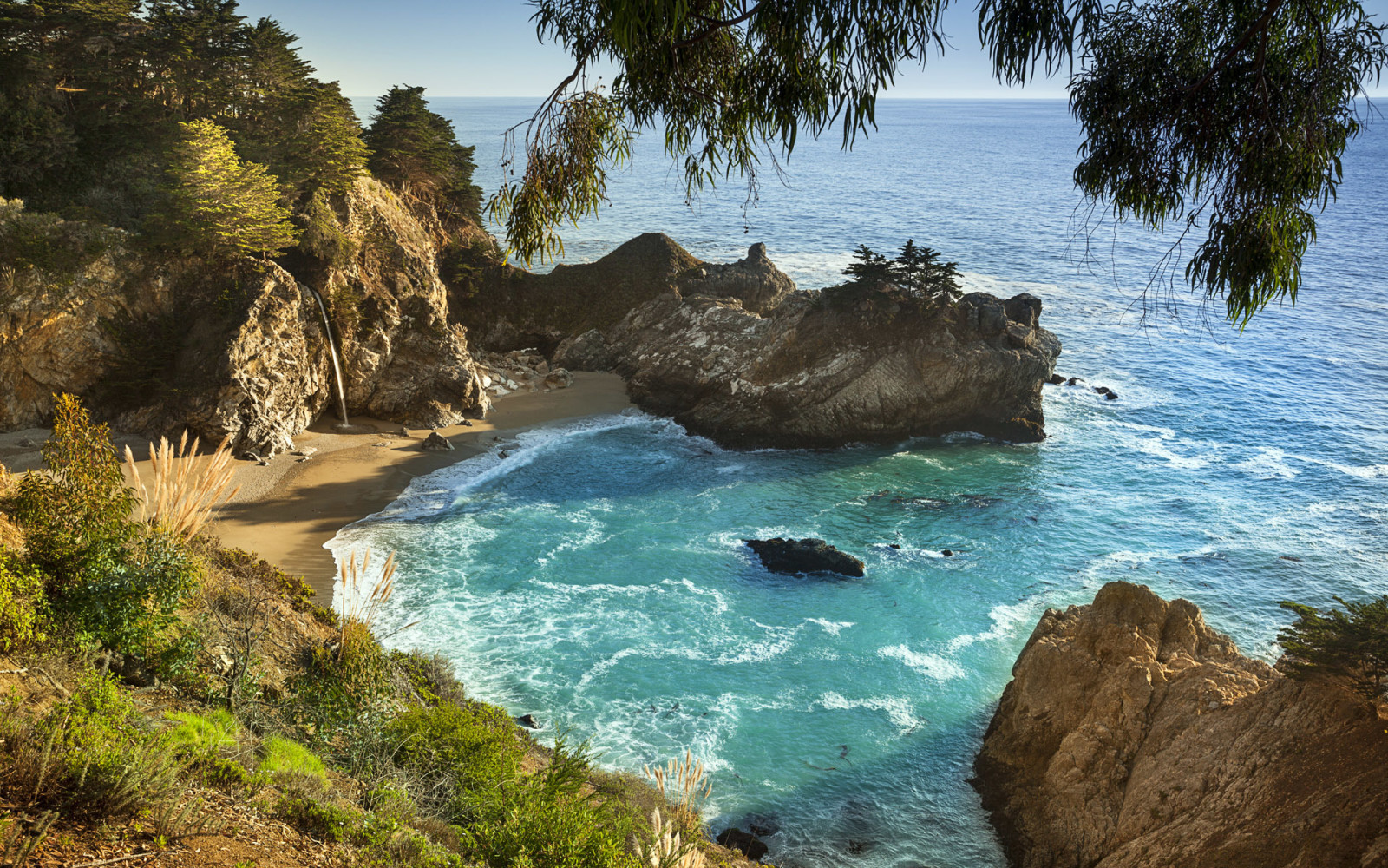 de praia, Califórnia, Shoreline