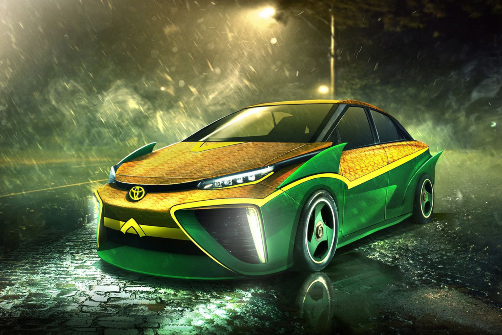 Auto, Wunder, Superheld, Superhelden, Toyota, Aquaman, Toyota Mirai