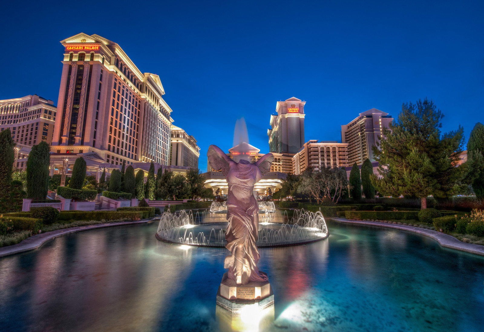 nebe, USA, Las Vegas, fontána, kasino, Palác Caesars