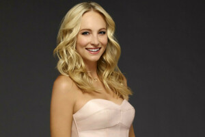 aktris, arka fon, sarışın, Candice Accola, Caroline Forbes, kız, 6. sezon, gülümsemek