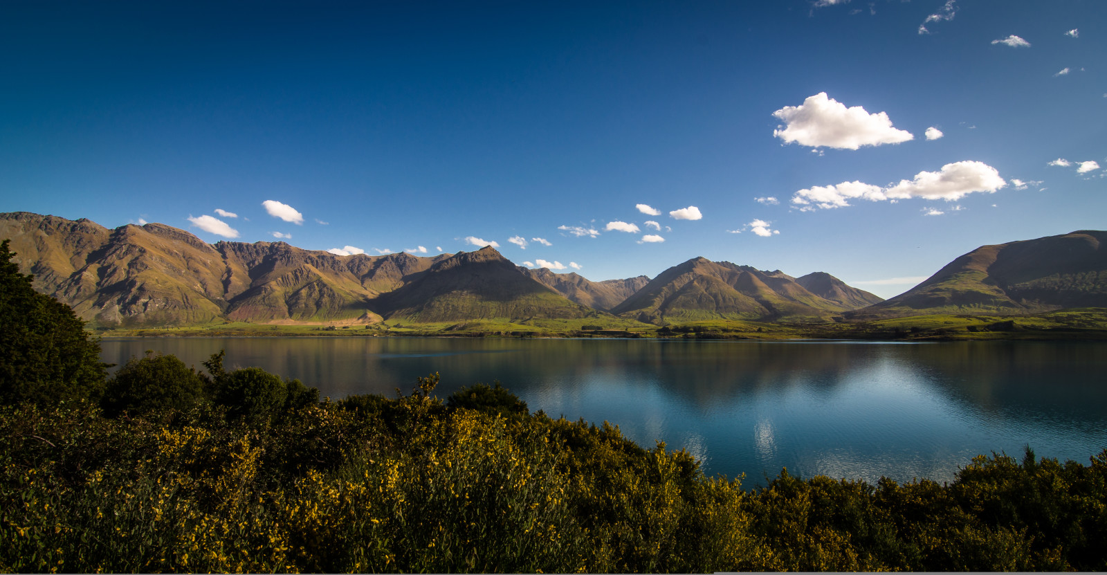 sjö, bergen, Nya Zeeland, Otago, Lake Wakatipu, Mount Nicholas