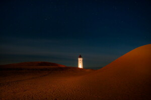 maanlicht, natuur, Rubjerg