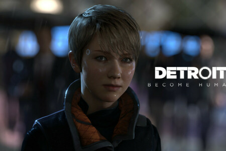 black, cyborg, Detroit: Become Human, girl, rain, robot