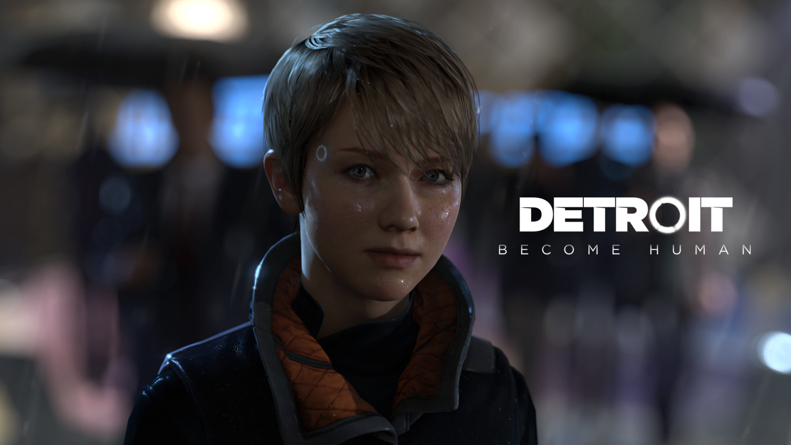 black, girl, rain, robot, cyborg, Detroit: Become Human