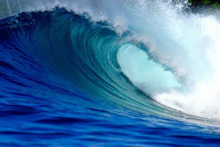 plage, océan, vagues