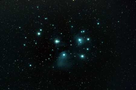 M45, Siete hermanas, cúmulo de estrellas, las Pléyades