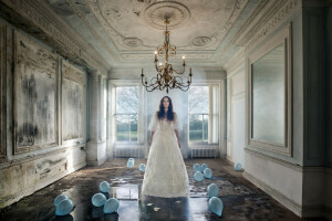 balls, chandelier, dress, girl, room