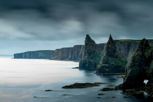 landscape, rocks, sea