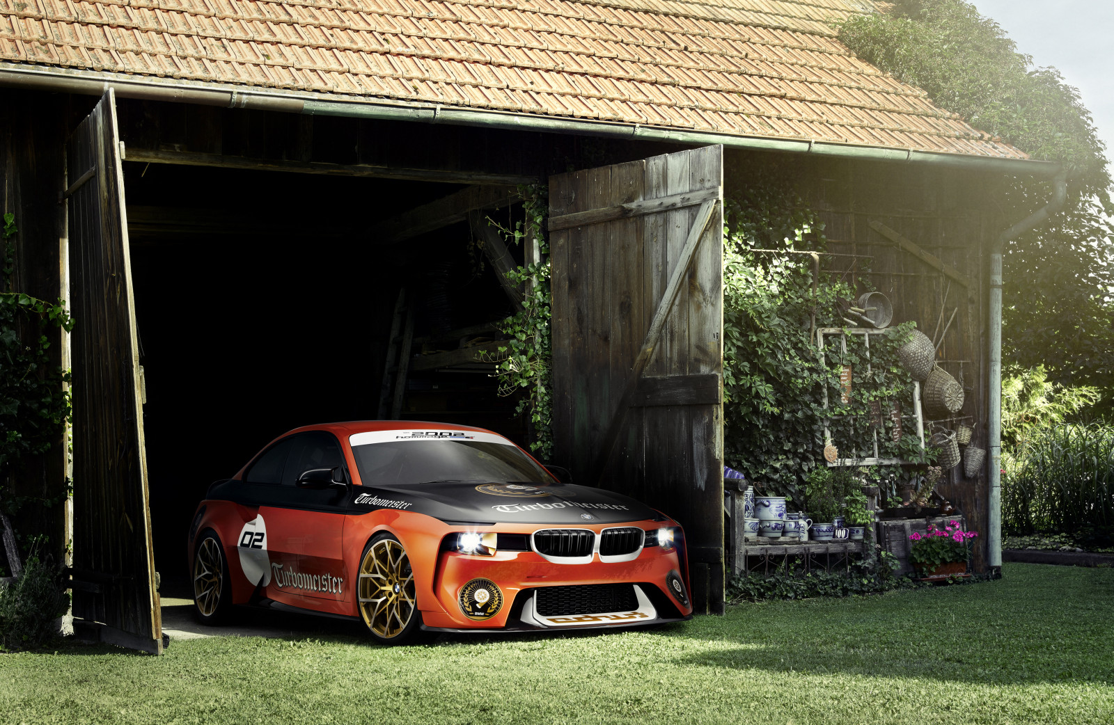 bil, BMW, orange, Koncept, tuning, 2016, Hommage, 2002