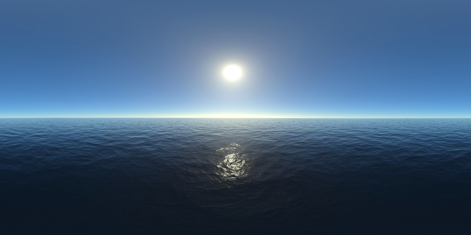 the sky, reflection, sea, the sun, space, haze, horizon, ruffle