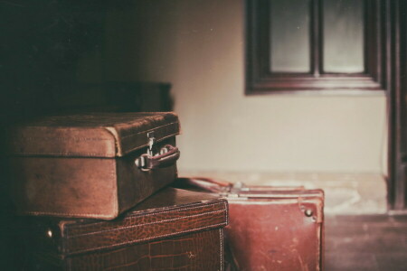 background, room, suitcases