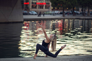 dansa, Eva Le Bolzer, flicka, staden