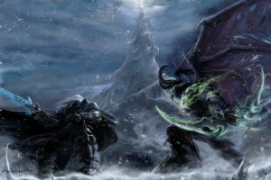 Arthas, Arthas Menethil, Demoni, Illidan, illidan myrsky, yötonttu, Warcraft