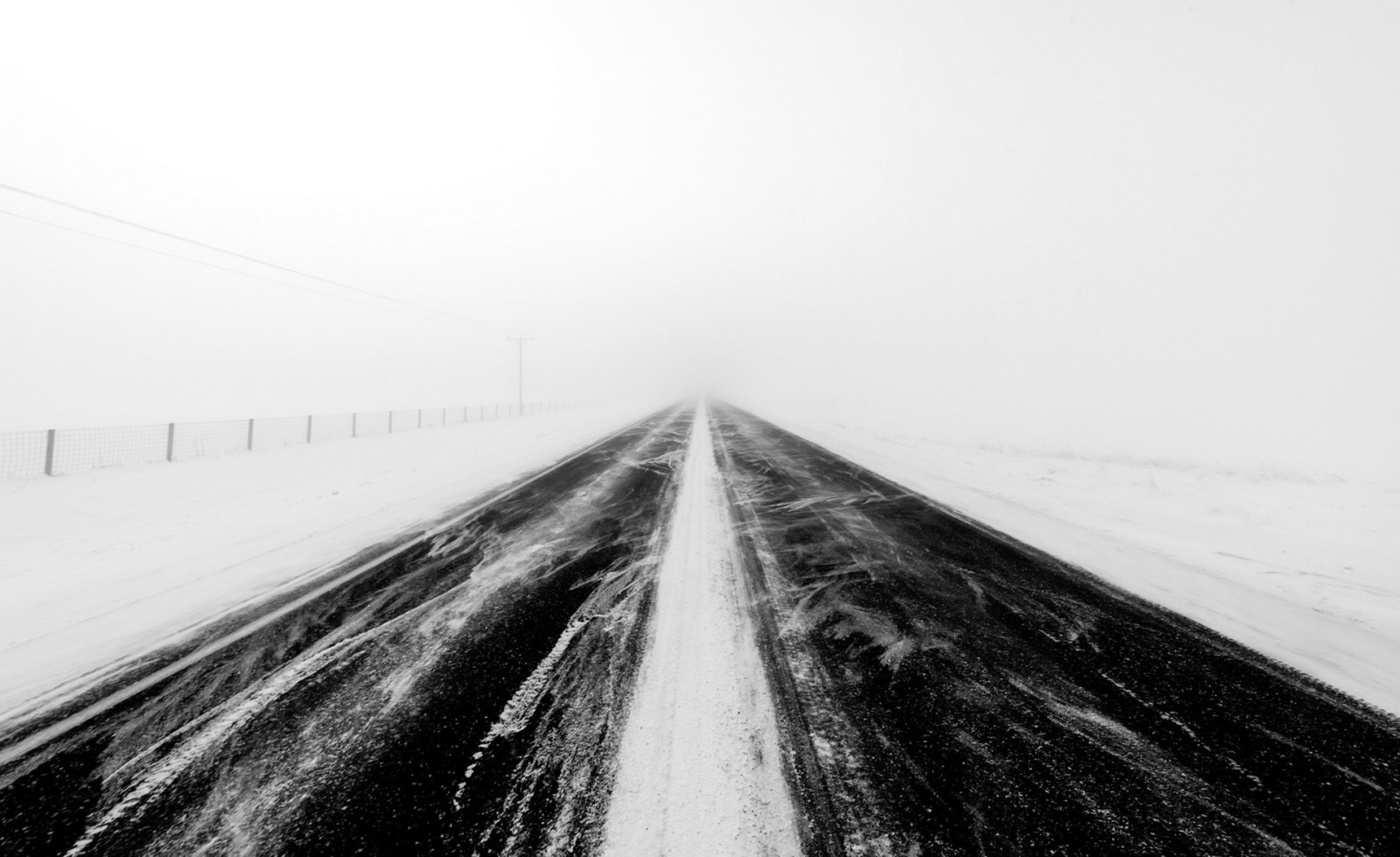 Schnee, Straße, Schneesturm