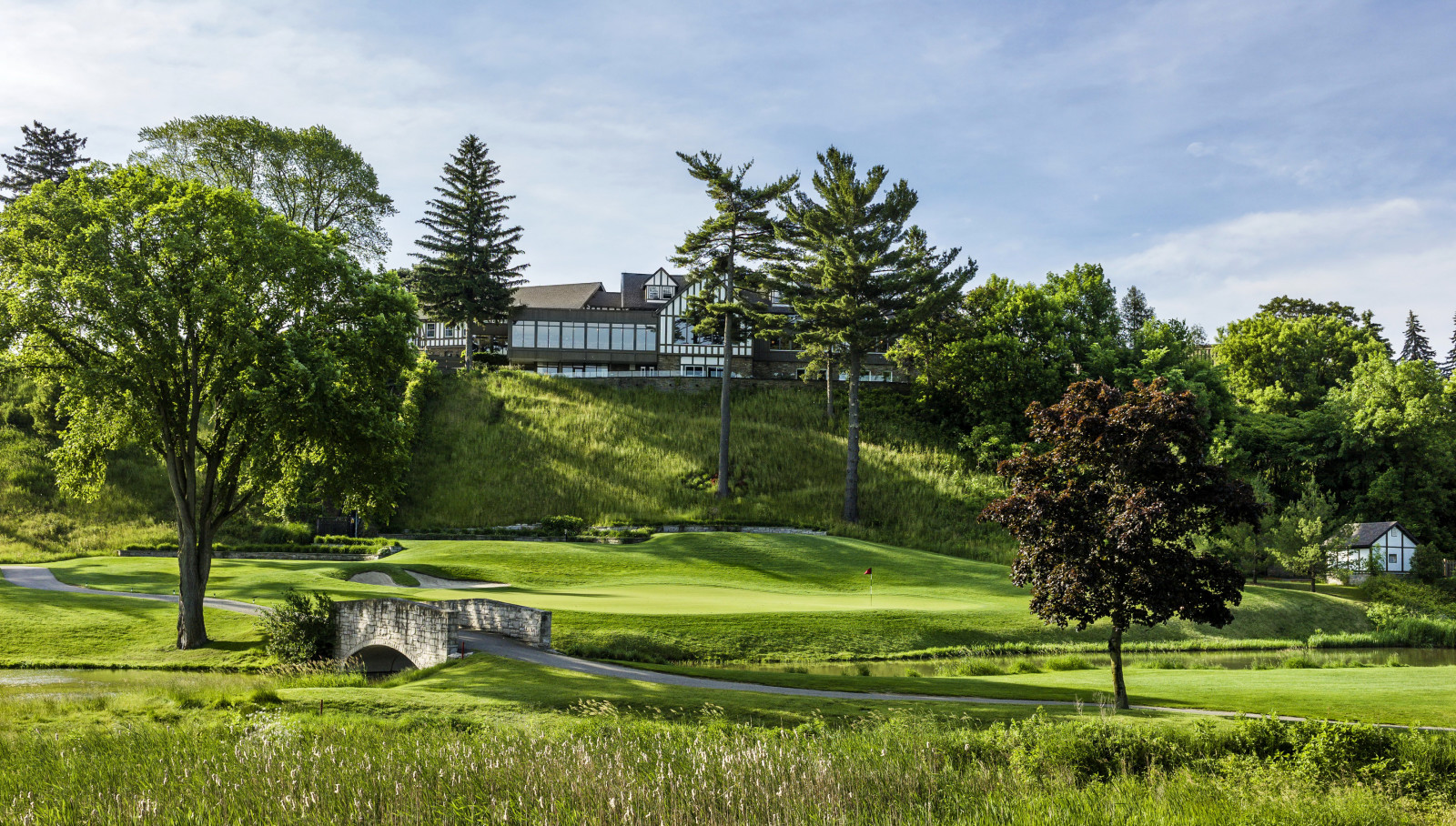 herbe, route, des arbres, Canada, légumes verts, Pont, pelouse, Mississaugua