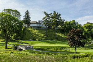 Bridge, Canada, grass, greens, lawn, Mississaugua, road, trees