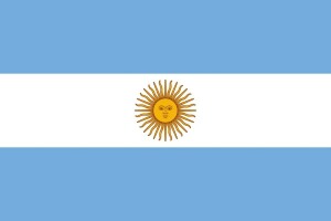 Argentinië, blauw, vlag, zon, wit