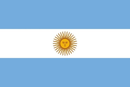 Argentina, blå, flagg, sol, hvit