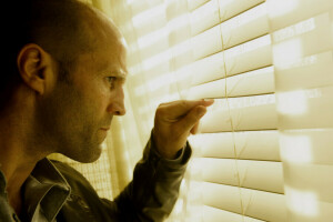 blinds, Crazy card, frame, Jason Statham, Wild Card, window