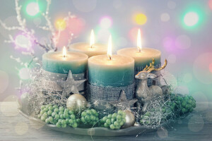 candles, decoration, New Year