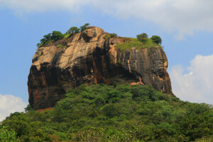 "oroszlán szikla", természet, sziklás fennsík, Sigiriya, Srí Lanka