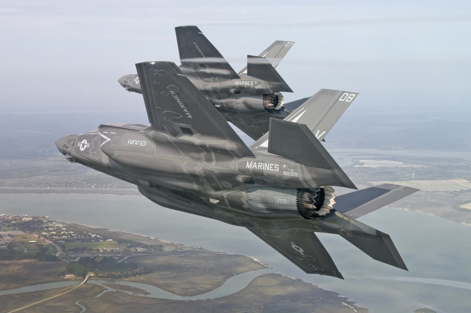 vlucht, Fighters, F-35B, bommenwerpers