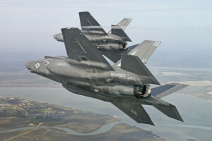 bombers, F-35B, Fighters, flight