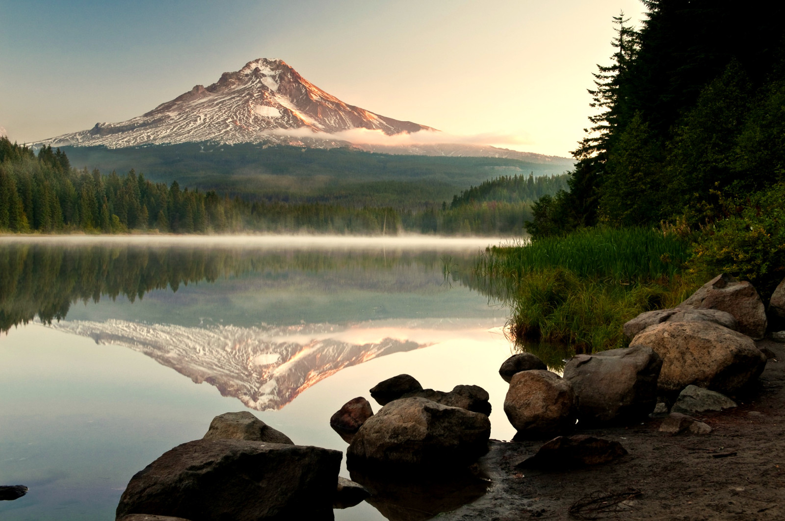 forêt, la nature, Lac, paysage, réflexion, montagnes