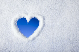 cuore, neve, inverno