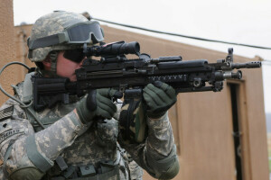 goggles, gun, pearls, Soldier, Weapon