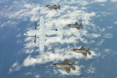 Bombardiere, C-130J, F-35B, Combattente, Trasporto militare, Super Hercules, l'aereo