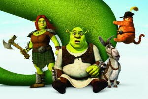 cartoon, donkey, Fiona, hat, Ogre, poster, Princess Fiona, Puss in boots