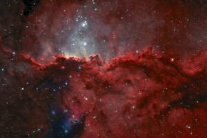 utslipp nebula, i stjernebildet, NGC 6188, alteret