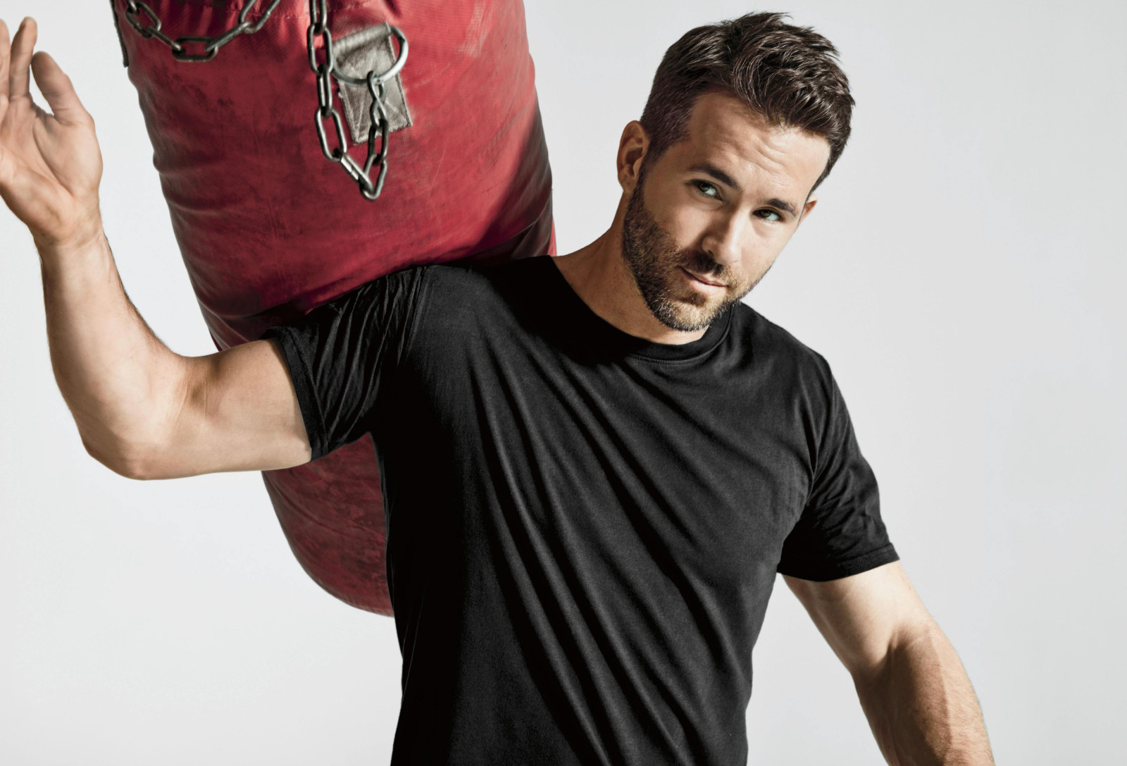 aktor, łańcuch, sport, fotograf, podkoszulek, dziennik, Gruszka, Ryan Reynolds