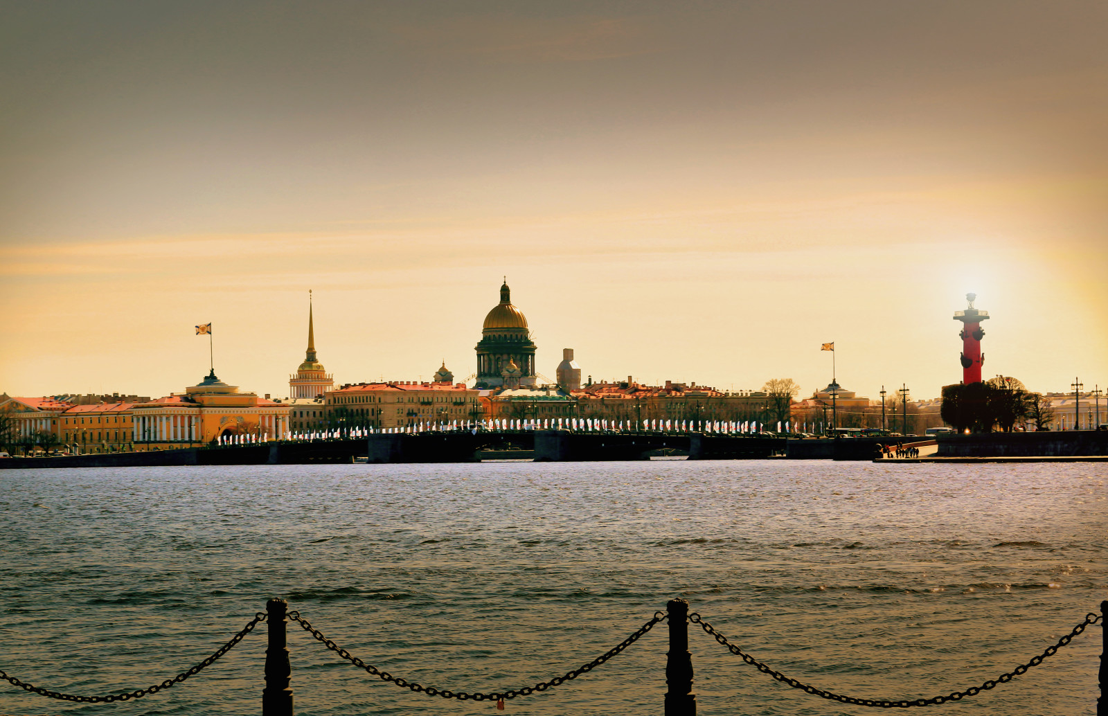 Sankt Petersborg, Neva, solen, Sankt Petersborg