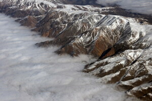 nubes, paisaje, montañas