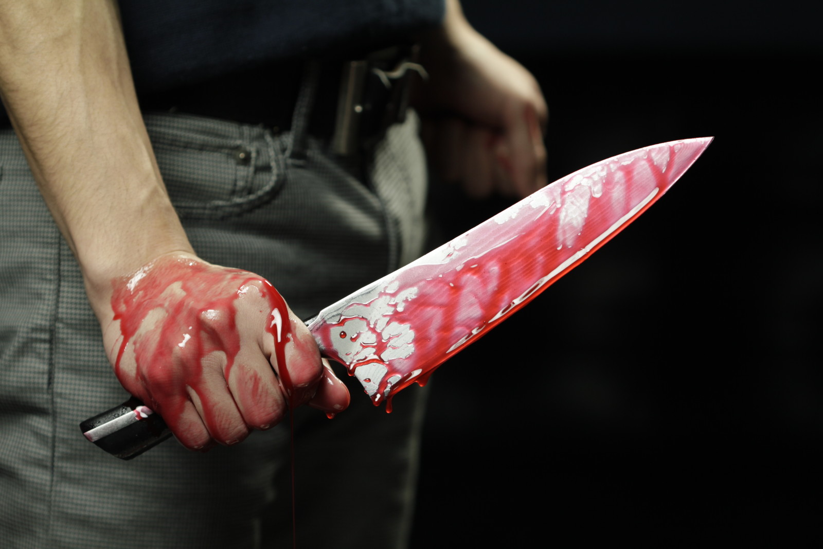 Hand, Blut, Messer