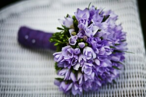 bouquet, fleurs, pétales, mariage