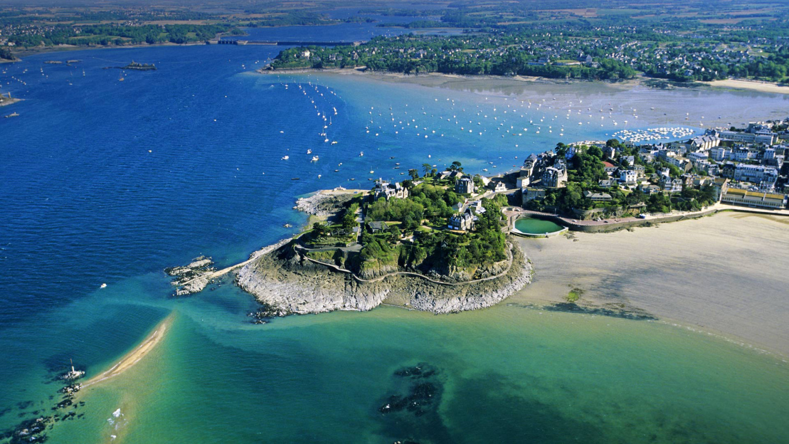 Frankrijk, huis, boten, mond, Bretagne, dam, Ille-et-Vilaine, Dinar