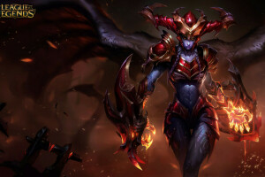 flame, League of Legends, lol, magic, Shyvana, sparks