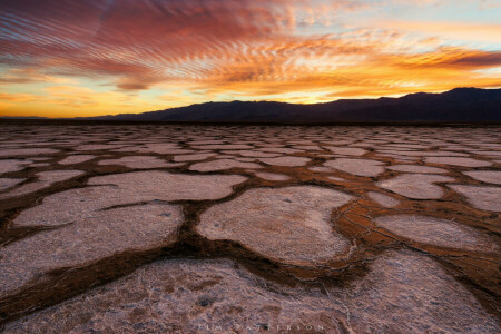 CA, Death Valley, Sivatag, állapot, Este, az ég, USA