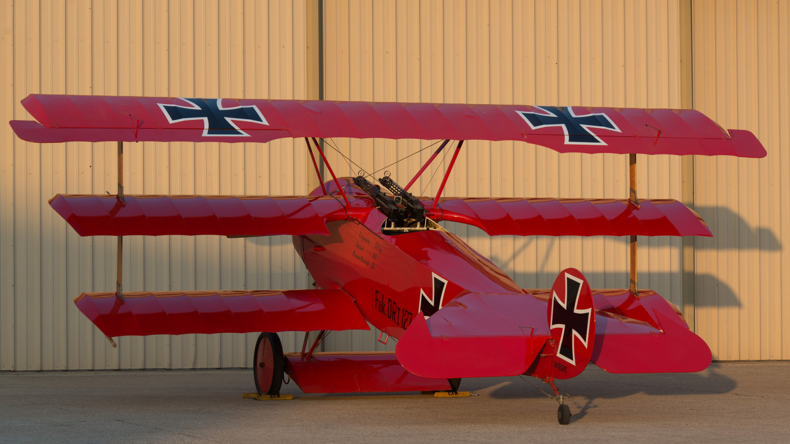 triplane, Război, Luptător, Primul, Lume, pe parcursul, Fokker DR1, (Replica)