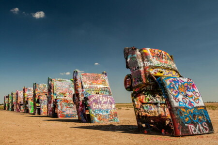 Deserto, grafiti, Máquina