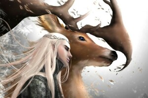 artă, cerb, coarne, masculin, neptunesteven, Hobbit-ul, Thranduil