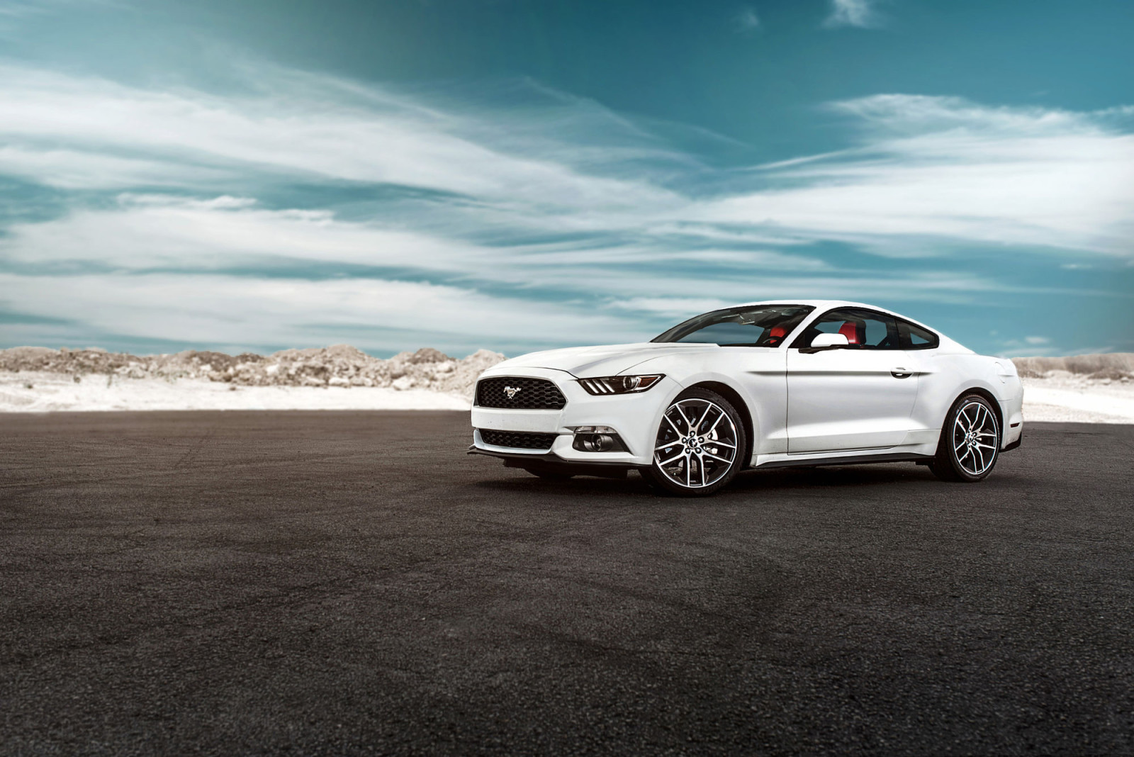 car, Mustang, Ford, white, muscle, Oxford, 2015