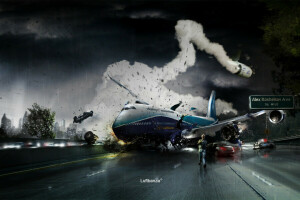 crash, gens, l'avion